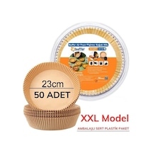 50 Adet 20 Cm Air Fryer Pişirme Kağıdı Tek Kullanımlık Yağ Geçirmez Yuvarlak Tabak Model Pvc