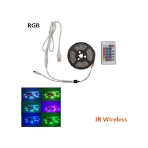 Wıxolighting 5 Metre Usb Led Şerit Işık 5v 3528 Smd, Tavan Ve Dolap Aydınlatma, Su Geçirmez Whıte 0-5w 5mrgb RGB
