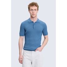 Hatemoğlu İndigo Regular Fit Polo Yaka Rayon Tişört Indigo