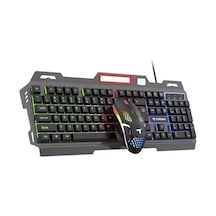 Tmk-06 Gaming Rgb Işıklı Kablolu Q Klavye Ve Mouse Seti Siyah