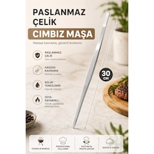 Miora Home Masterchef Pratik Cımbız Maşa Pişirme Cımbızı 30 Cm Profesyonel Şef Cımbız Maşası