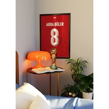 Arda Güler 8 Türkiye Milli Takım Forma Tasarrımlı Poster Siyah Çerçeveli