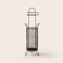 Design Metal Sepetli Tuvalet Kağıtlığı - Siyah Çok Renkli