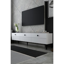 180dhdts7b İlay Lazer Desen Kapak Tv Sehpası Beyaz