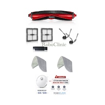 Roborock S9 / S9+ Plus Robot Süpürge Uyumlu Yedek Fırça, Hepa Filtre, Mop Paspas 8 Parça