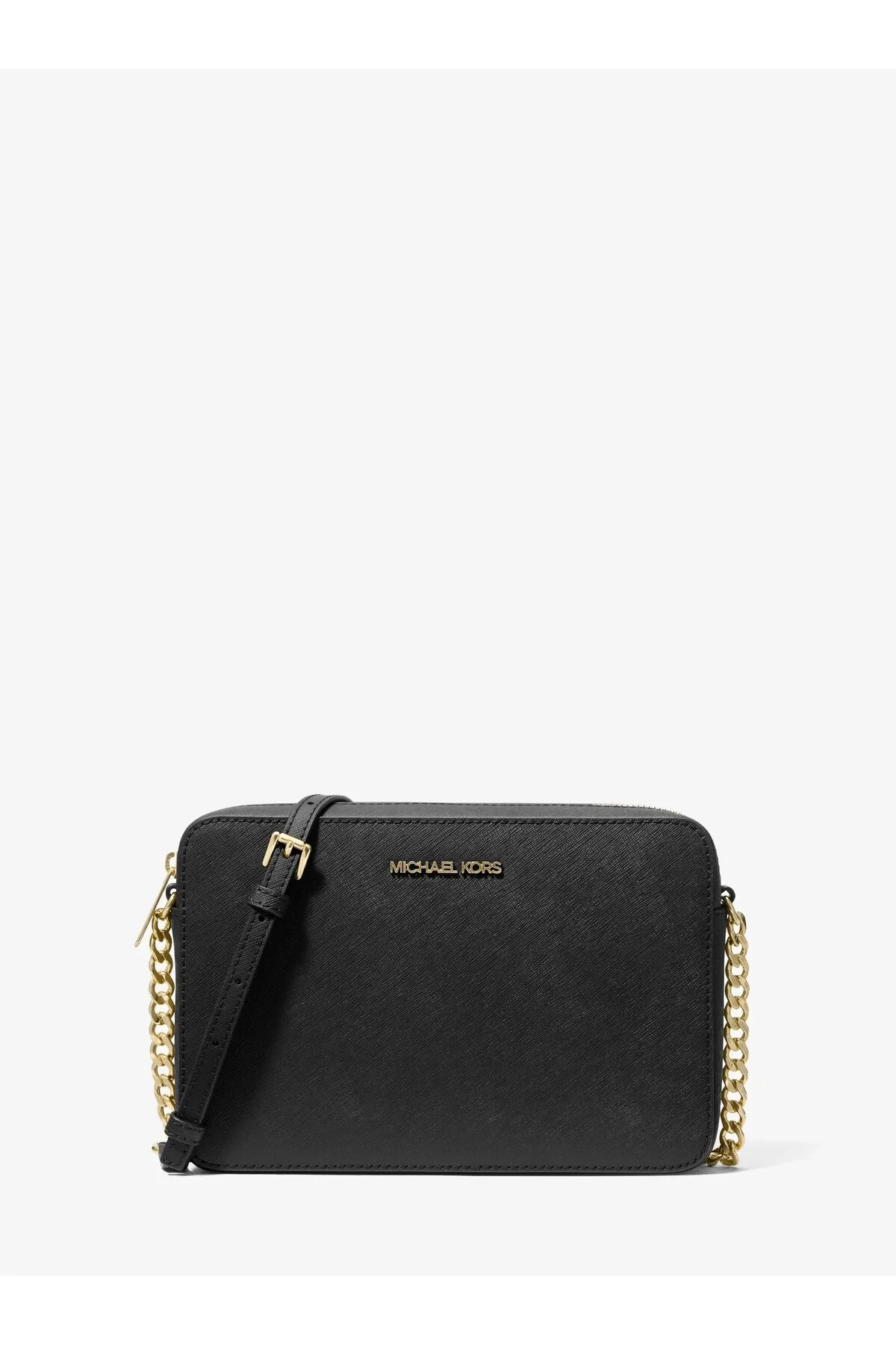 Michael Kors Kadın Jet Set Saffiano Deri Çapraz Omuz Çantası Mk-35t8gttc9l Siyah