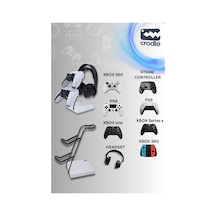 Beyaz Ahşap Ve Siyah Metal Gaming Ps4 Ps5 Xbox Joystick Kontrolle