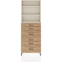 Arges Dolap 3 Raflı 6 Çekmeceli 88x30x243 Aytaşı-çam Aytaşı