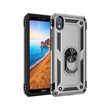 Xiaomi Redmi 7a Kılıf Sofya Yüzüklü Silikon Kapak - Gümüş -