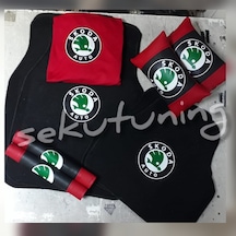 Skoda,Halı Paspas,Kılıf,Lüks Deri Yastık,Deri Kemer Pedi