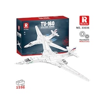 Reobrix 33036 Sovyet Tu-160 Strateji Bombardıman Jet Uçağı Yaratıcı Yapı Blok Seti Tu-160 Strategic Bomber Aircraft - 1598 Parça