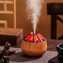 300ml Şarjlı Volkan Işıklı Ultrasonik Hava Nemlendirici Buhar Makinesi Ve Aroma Difüzörü Aromaterapi