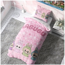 Labubu Çocuk Yatak Nevresim Takımı Toz Pembe