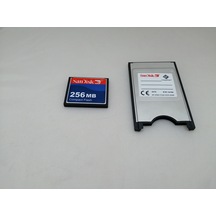 Sandisk 256 Mb Compact Flash Kart+ Pcmcıa Adatör