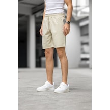 Kite Regular Fit Cepli Kapri Şort - Bej Bej Kite Regular Fit Cepli Kapri Şort - Bej Bej