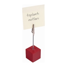 Metal Not Tutucu Metal Kıskaçlı Notluk Kırmızı Masaüstü Not Tutacağı