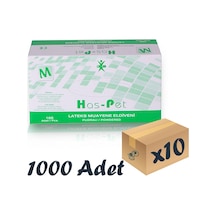 Has-pet Lateks Muayene Eldiveni Pudralı Medium 10 x 100'lü