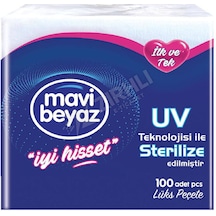 4 Adet Mavi Beyaz Peçete 30 X 30 100 Lü