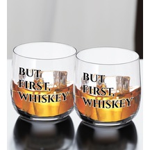 Bk Gift Kişiye Özel İsimli Dtf But First Whiskey Tasarımlı İkili Storsınt Viski Kadeh Seti, Arkadaşa Hediye, Sevgiliye Hediye Kobitmeyencom30423 Bk Gi