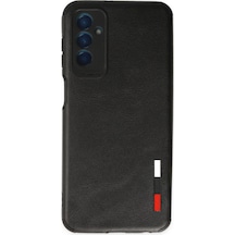 Newface Samsung Uyumlu Galaxy M13 Kılıf Loop Deri Silikon - Siyah Siyah