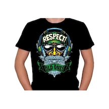 Respect Old Ones Eski Tarz Kulaklık Tişört Unisex T-shirt 001