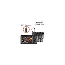 20 Metre Endoskop Ekranlı Yılan Kamera Kayıtlı 8mm 1080p Sert Kablo Ics-3320