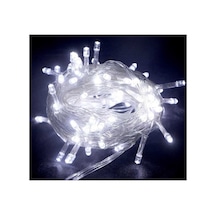 10 M 100 Led Boncuk Lamba Beyaz Işık Şeffaf Kablo Mz-18-11 Pop