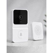 Hd Kameralı Beyaz Görüntülü Kapı Zili Çift Yönlü Sesli Wi-fi Akıllı Kapı Zili