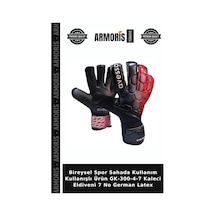 Bireysel Spor Sahada Kullanım Kullanışlı Ürün Gk-300-4-7 Kaleci Eldiveni 7 No German Latex Çok Renkli