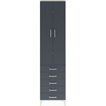 Arges Dolap 4 Raflı 5 Çekmeceli 2 Kapaklı 60x30x243 Aytaşı-an... Aytaşı