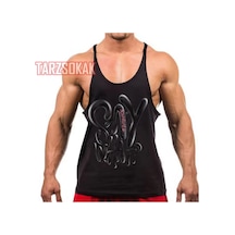 Tarzsokak Gym Tank Top Fitness Sporcu Atleti Gym148 Siyah