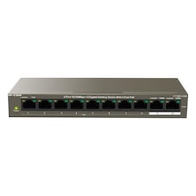IP-Com F1110P-8-102W 8 Port 10/100 + 2X Gigabit Uplink 250 M Poe Switch
