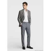 Ramsey Mürdüm Kareli Zeroweight Slim Fit Yün Karışımlı Ceket