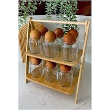 Konak Züccaciye Bamboo 2 Katlı Sunumluk 32x22,5x37,5cm