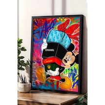 Mickey Mouse Çerçeveli Tablo - Print Money Serisi Poster Tablo