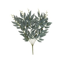 Yapay Çiçek Deposu Yapay Yeşillik Zeytin Dalı Demeti Mat Yeşil