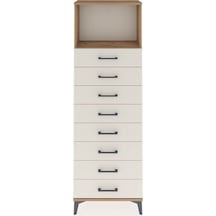 Arges Dolap Tek Raflı 8 Çekmeceli 60x30x182 Çam-aytaşı Çam