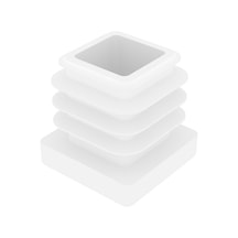 Cateksss 20x20 Mm Profil İçin Kademeli İçe Geçme Profil Tapası, Profil Kapak, Profil Tapa Beyaz - 16 Lı Paket