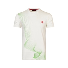 Raınsnow Erkek Sıfır Yaka T-Shirt-Ekru Yeşil Ekru - Yeşil
