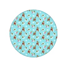 Noel Desenli Yuvarlak Elastic Masa Örtüsü, 36-44 İnç, Suya Dayanıklı, Piknik Ve Kamp İçin Noel Grinch Şeker