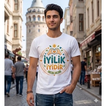 İyilik İyidir Yazılı Tshirt Tasarımı Ütü İle Yapışan Tekstil Dtf Baskı