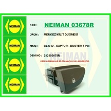 Bescher Merkezi Kilit Düğmesi Clio 4 - Captur - Duster 5 Pın Neıman 03678r 252103678r