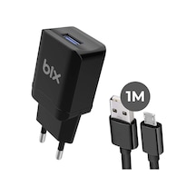 Bix Bxm12w Usb-a Port 10w Pd Chargıng Adapter &amp Amp Usb-a To Mıkro Usb Cable,beyaz