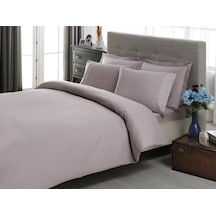 Taç Premium Basic Pamuk Saten Nevresim Takımı Stripe Lila