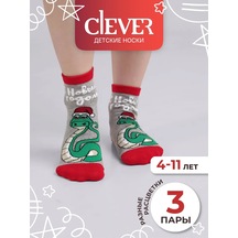 Clever Wear Çorap Seti 3 Çift Karışık 273993852 Gri