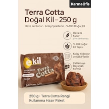Terra Cotta Doğal Kil Hamuru 250 G Hava İle Kuruyan Seramik Hamur El Sanatları, Dekor, Modelleme 250 Gr