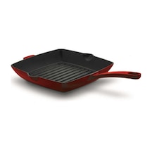 Korkmaz Casta Kırmızı Kare 30x30 CM Grill Döküm Tava