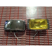 Dikdörtgen Sis Lambası Metal Sarı 14.5cm x 8cm