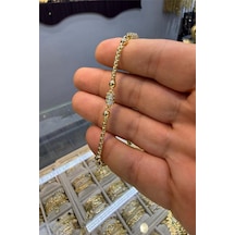 3 Lü Fıçı Bileklik Gold Renk Altın