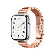 Apple Watch 10 42mm Uyumlu Kordon Modern Şık Tasarım Rose Gold